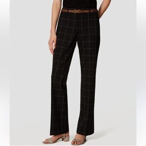 Ann Taylor LOFT Plaid Custom Stretch Trousers Marisa Fit Size 6P